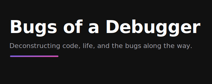 bugs of a debugger